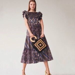 ULLA JOHNSON | Zoya Dress in Indigo NWT Size 2